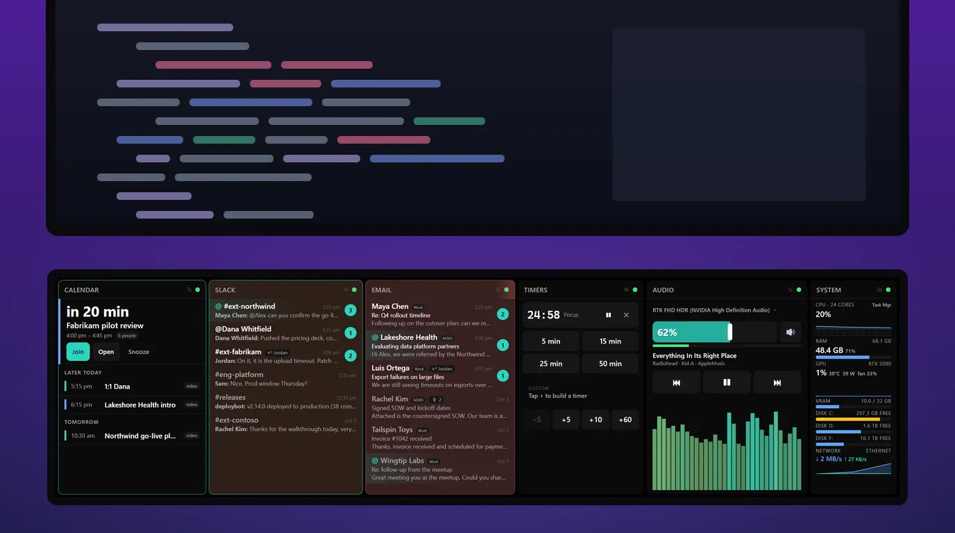 Doombar: A Dashboard for the Monitor Under My Monitor